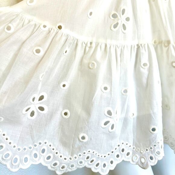 For Love & Lemons Serena Dress White Eyelet Ruffle Size S • NEW WITH TAGS • - Picture 11 of 13
